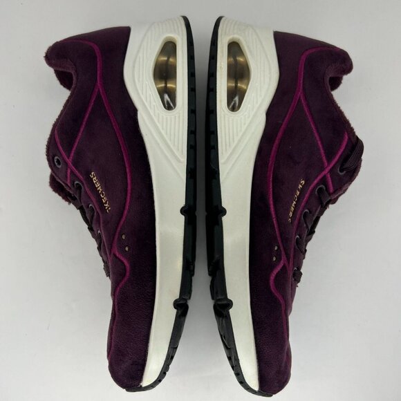 Skechers Womens SN73669 Purple Uno Plum Fuzz Lace Up Size 8.5 Sneakers - Picture 7 of 9